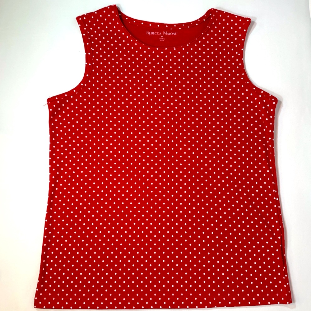Rebecca Malone Polka Dot Tank Top Size Medium🩷